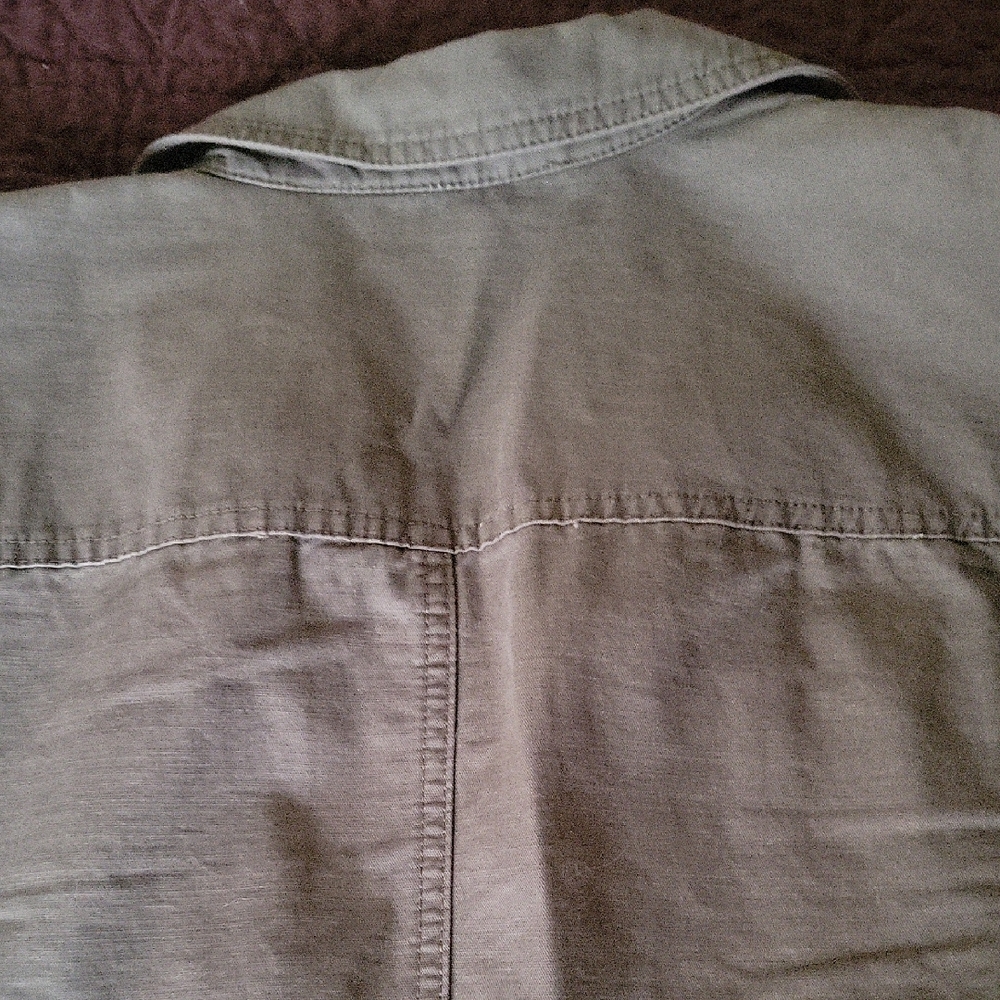 Olive Green Button-Up Jacket - Picture 8 of 9